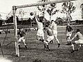 An attempt for goal during a football match in 1937 Brisbane.jpg