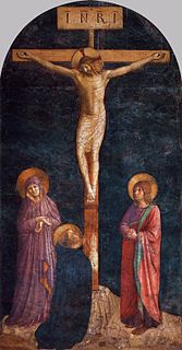 <i>Crucifixion with Mourners and St Dominic</i> C.1435 painting by Fra Angelico