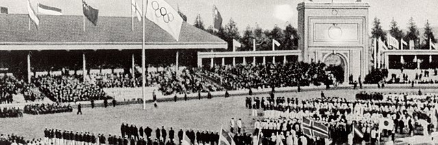 Photograph of the games at Antwerp, Belgium, 1920.