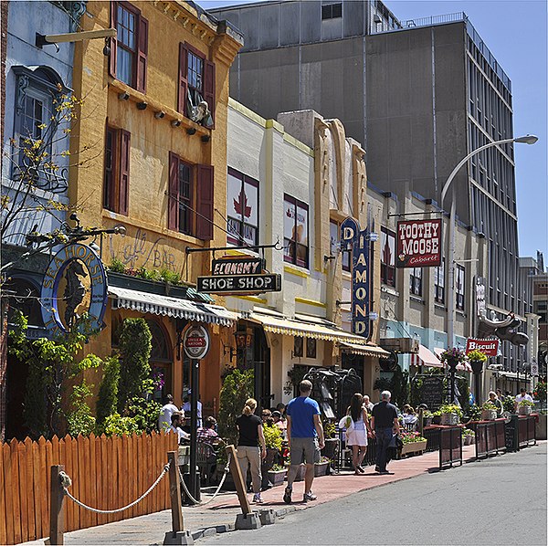 Bars on Argyle Street. Downtown Halifax is home to approximately 200 restaurants and bars.