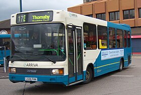 Arriva bus MAN Optare L526 FHN di Middlesbrough stasiun bus 5 Mei 2009.JPG