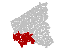 Arrondissement d'Ypres - Carte