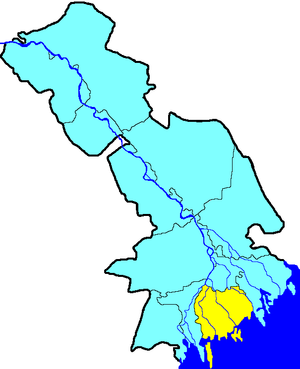 Камызякский район на карте