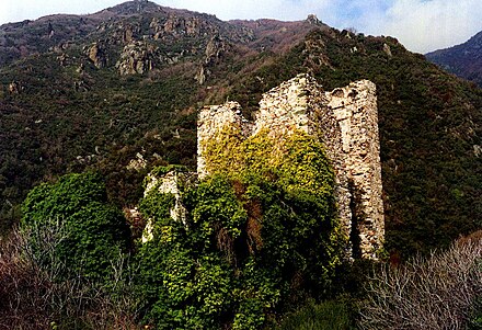 A Byzantine watch tower, protecting the dock (αρσανάς, arsanás) of Xeropotamou monastery