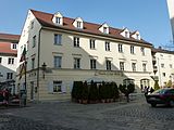 Augsburg, Bei Sankt Ursula 1. This is a photograph of an architectural monument. It is on the list of cultural monuments of Bayern, no. D-7-61-000-166.