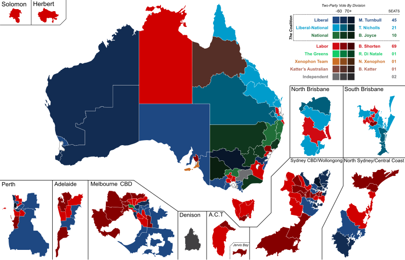 File:Australian Federal Election 2016 - Two Party Prefered Results.svg