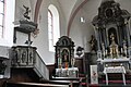 Kanzel, Marienaltar und Hauptaltar