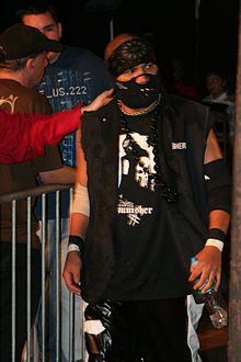 A masked B-Boy making his way to the ring in 2008. B-Boy masked.jpg