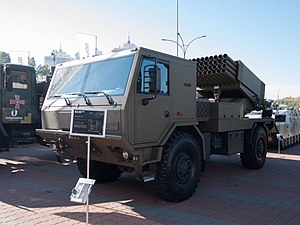 BM-21-1 v Kyjevě roku 2018