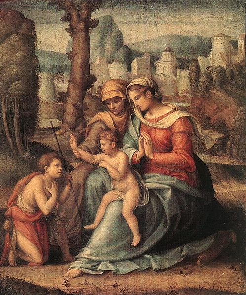 File:Bacchiacca - Madonna with Child, St Elisabeth and the Infant St John the Baptist - WGA01104.jpg