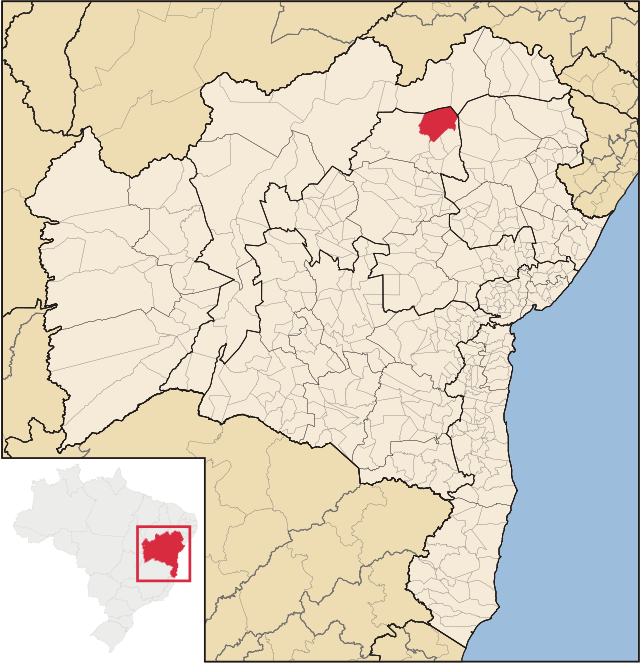 Localização de Jaguarari na Bahia