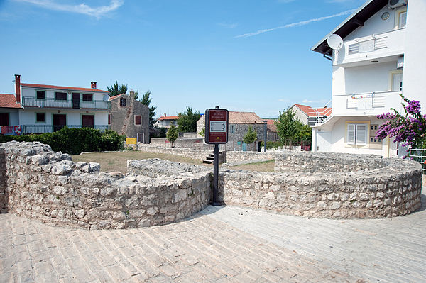 Ruins of Monastery of Saint John the Evangelist in Biograd na Moru.