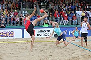 Deutsch: Beachhandball Europameisterschaften 2019 (Beach handball Euro); Tag 6: 7. Juli 2019 – Männerfinale, Dänemark-Norwegen 2:0 (25:18, 19:16) English: Beach handball Euro; Day 6: 7 July 2019 – Men's Final – Denmark-Norway 2:0 (25:18, 19:16)