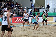 Deutsch: Beachhandball Europameisterschaften 2019 (Beach handball Euro); Tag 6: 7. Juli 2019 – Männerfinale, Dänemark-Norwegen 2:0 (25:18, 19:16) English: Beach handball Euro; Day 6: 7 July 2019 – Men's Final – Denmark-Norway 2:0 (25:18, 19:16)