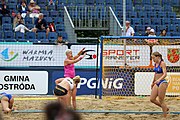 Deutsch: Beachhandball Europameisterschaften 2019 (Beach handball Euro); Tag 5: 6. Juli 2019 – Frauen, Halbfinale, Ungarn-Niederlande 2:0 (19:16, 15:12) English: Beach handball Euro; Day 5: 6 July 2019 – Semifinal Women – Hungary-Netherlands 2:0 (19:16, 15:12)