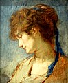 Beauvais (60), MUDO, Thomas Couture - Tête de femme au ruban bleu, vers 1873 (musée d'Orsay inv. 82.20) 2.JPG