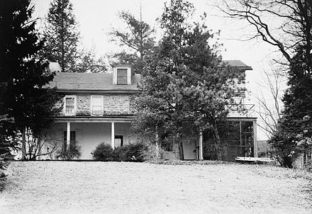 Rush's birthplace in the Byberry section of Philadelphia, photographed in 1959