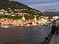 Bergen (Norwegen), Altstadt und Hafen abends