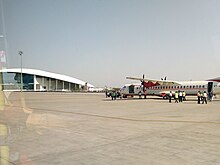 View of the terminal from the apron Bhopal Airport Inside (1).jpg