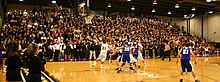Sellout crowd at #25 Bryant University vs. #2 Bentley College on February 3, 2007 (2,770 in attendance). Blackoutcourtshot.jpg