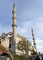 Mėlynosios mečetės pieštuko pavidalo su keliais balkonais minaretai, XVII a. (Stambulas, Turkija)