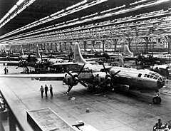 Image 34Boeing B-29 Superfortress production in Wichita in 1944 (from History of Kansas)