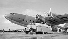 Ensign Mark.II, G-ADSV Explorer being refuelled at Accra in the Gold Coast (now Ghana)