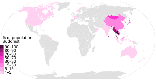 Buddhism percent population