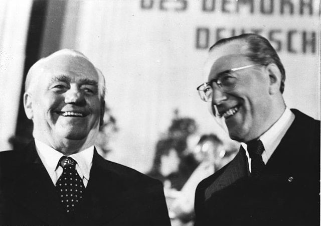 GDR leaders: President Wilhelm Pieck and Prime Minister Otto Grotewohl, 1949