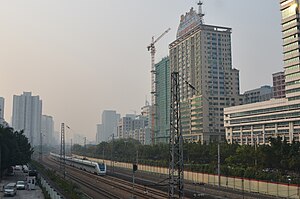 中国広州市天河区の広深鉄道