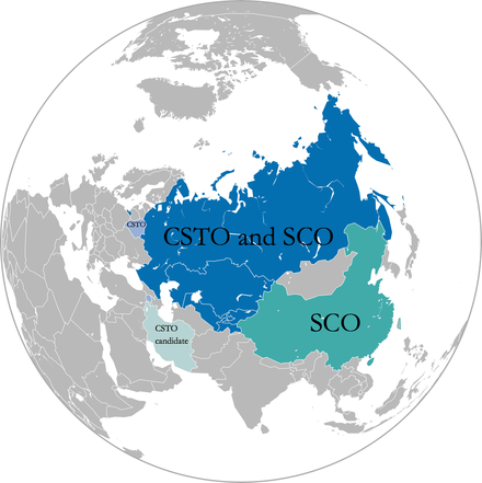 Сколько стран в одкб. ШОС на карте мира. ОДКБ на карте. Страны ОДКБ на карте. CSTO.