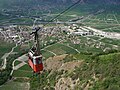 Riddes von der Seilbahn nach Isérables aus gesehen