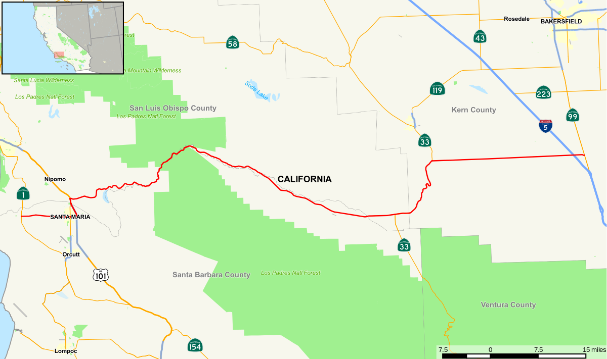 California State Route 166 Wikipedia