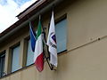 Il municipio a Carpeneto, Fascia, Liguria, Italia