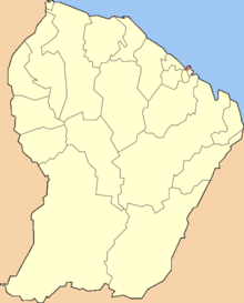 Lage der Gemeinde (in Rot) in Französisch-Guayana