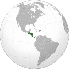 Орталық Американың интеграциялық жүйесі (орфографиялық проекция) .svg