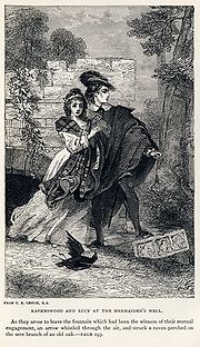 Миниатюра для Файл:Charles Robert Leslie - Sir Walter Scott - Ravenswood and Lucy at the Mermaiden's Well - Bride of Lammermoor.jpg