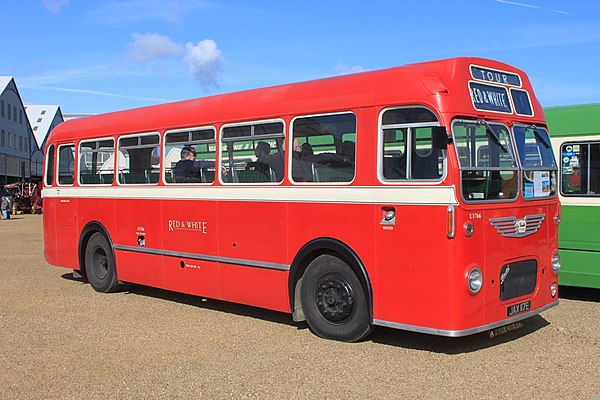 Preserved Red & White 1967 Bristol MW bus with Eastern Coach Works body