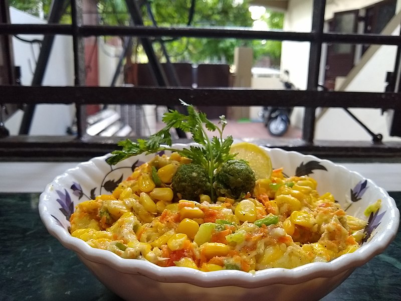 File:Cheesy Corn Chaat a 5 minute recipe - Gujarat - SHAILI 012.jpg