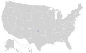 Distribución do cheyenne nos EUA