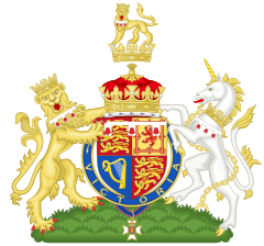 Coat of arms of Prince Harry, Duke of Sussex (b. 1984, granted in September 2002, on his 18th birthday)