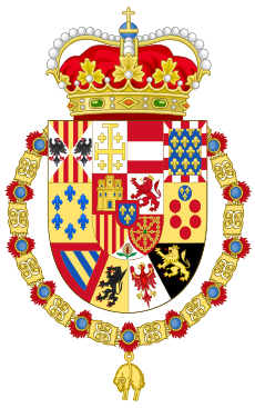Coat of Arms of Juan, Count of Barcelona, after the renounce of his claim to the Throne.svg