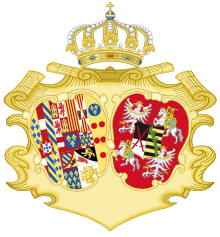 Wappen der Königin Maria Amalia von Neapel und Sizilien, Prinzessin von Sachsen (Quelle: Wikimedia)