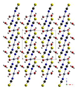 Krystalstruktur af cobalt (II) thiocyanat trihydrat