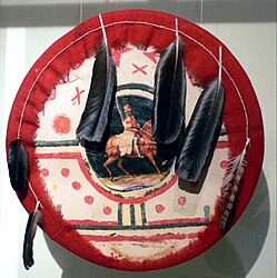 Cochiti Pueblo Ceremonial shield, made before 1883