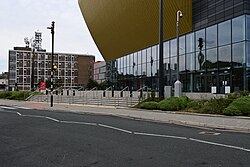 Steps leading from Myton Street to the newly-rebranded Connexin Live Arena in Kingston upon Hull.