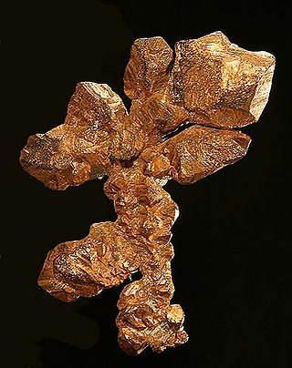 <span class="mw-page-title-main">Native copper</span> Mineral (as opposed to the chemical element)