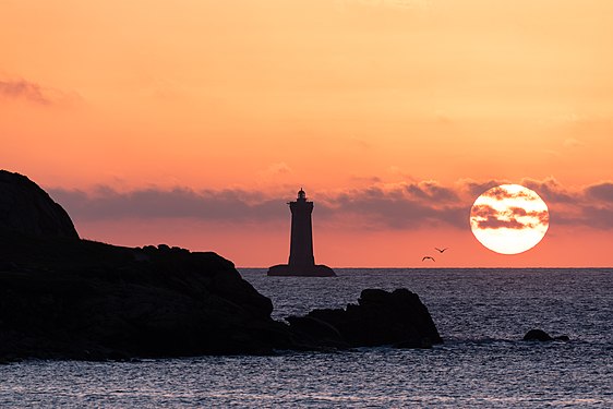 The lighthouse of the Four at the Marine Nature Park of Iroise. Photograph: Dan Coacolo
