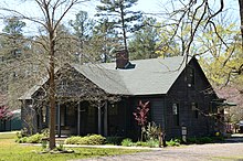 Residence at the Experimental Forest built by the CCC, now listed on the NRHP Crossett Experimental Forest Building No. 8.JPG