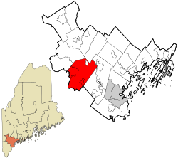 斯坦迪什在坎伯兰县的位置（以红色标示）